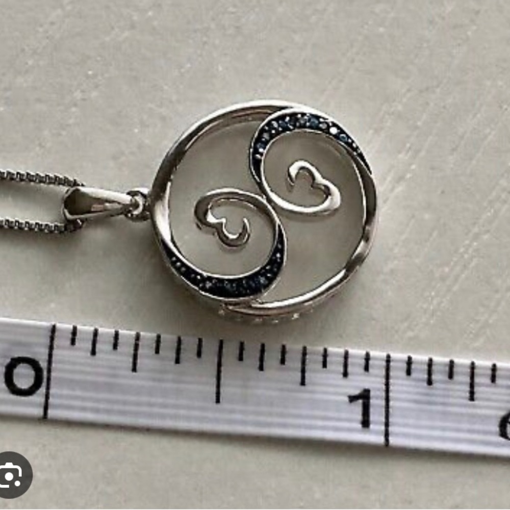 Kay Jewelers Jane Seymour Open Hearts Diamond Pendant The Wave 🌊 - Picture 5 of 9